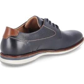 BULLBOXER Herren Halbschuhe Dunkelblau Glattleder handcraftedGröße:42 - Blau - 42