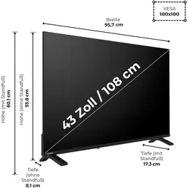 Toshiba 43UV1563DDW 43" LED UHD VIDAA TV