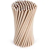 Vicloon Biologisch Abbaubare Strohhalme, Braun, Geeignet für Partys und Anlässe, 100 PCS