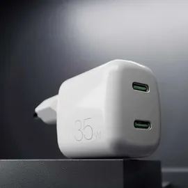 PURO Reiselader 35W 2x USB-C Gan weiß