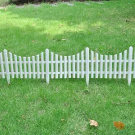 vidaXL Palisade 1000 x 32 cm 17 Stück Weiß