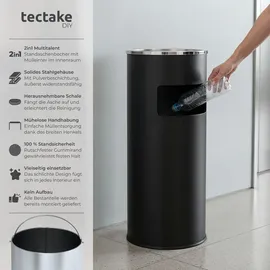 Tectake tectake® Standaschenbecher, rund, 30 l, 25 x 61 cm
