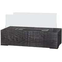 FELIXLEO Tischfeuer Tischkamin Bioethanol Edelstahl tragbar Indoor Kamin Holzoptik (1-St)