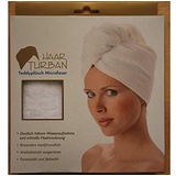 Buscher Haar Turban Weiss weiß Teddyplüsch Microfaser Haarturban Hairtowl ideal auch für die Sauna passend Saunalaken