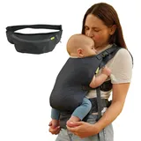 Infantino & Go 2-in-1-Babytrage, Kompakt & Leicht, Verstellbar, für Babys mit einem Gewicht von 5,5 bis 18 kg, Grau