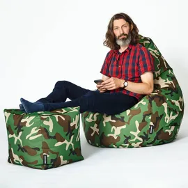 Green Bean Sitzsack-Hocker, Grün,