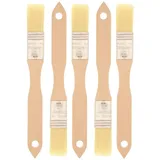 teemando® 5 X Haushaltspinsel, flach, 20 cm, 1 Zoll breiter Backpinsel mit Naturborsten