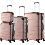 Hartschalenkofferset Essential + Beautycase 4-tlg Rose