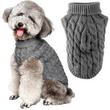 FWLWTWSS Hundepullover Winter Rollkragen Strickpullover