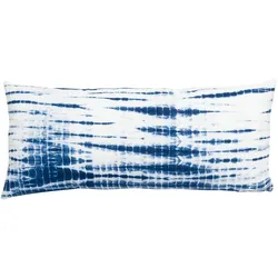 vtwonen Wurfkissen Tie Dye Blau Weiß Blue / White 30x70cm 
