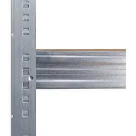 shelfplaza PRO 200x60x40 cm Schwerlastregal in verzinkt mit 6 Böden und 166 kg Traglast pro Boden