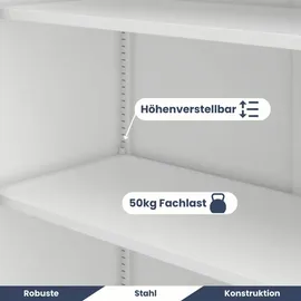 Jan Nowak DELUKE Aktenschrank 185 x 90 x 40 cm Weiß