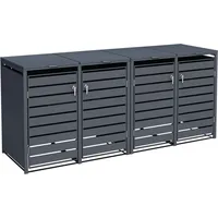 Estexo Mülltonnenbox 4 Türen anthrazit