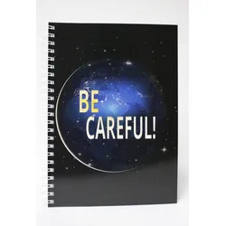 ADINA Premium Collegeblock Kollegblock "BE CAREFUL!" A4 liniert 80 Blatt 90g/qm Lineatur 27