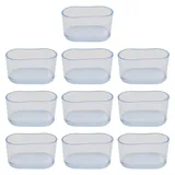 Gummi-Möbelfüße, Endkappe, Stuhlbeinkappe, ovale Abdeckungen, Möbeltischfüße, Bodenschoner, 10 Stück (transparent, 16 x 34 mm)