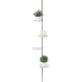 Spetebo Teleskop Blumenregal mit 4 Ablagen - ausziehbares Pflanzenregal von 175-275 cm - ausziehbar - Blumentreppe