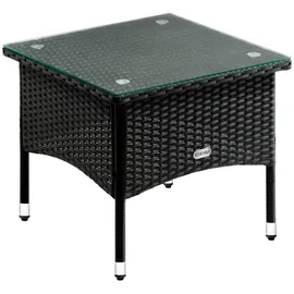 CASARIA Gartentisch 50 x 50 cm schwarz