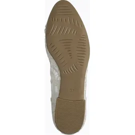Marco Tozzi Damen Ballerinas weiches Feel Me Fußbett Leder Decksohle Elegante, beige (Cream Comb), 38 EU
