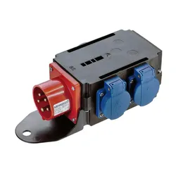 BACHMANN CEE-Adapter 16A 400V, 3xSchutzkontakt IP44
