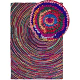 Beliani Malatya Kurzflorteppich 140 x 200 cm Mehrfarbig