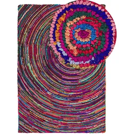 Beliani Malatya Kurzflorteppich 140 x 200 cm Mehrfarbig
