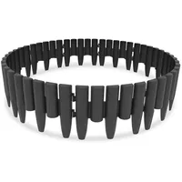 Clanmacy Rasenkante Holzoptik Beeteinfassung Kunststoff Mähkante Beetumrandung Palisade 1120 cm