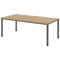 Bümö Schreibtisch Eiche, Nachbildung,Eiche, Rechteckig, 200x74x100 cm, FSC Mix,
