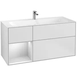 Villeroy & Boch V&B Waschtischunterschrank Finion 119,6x59,1cm, Rg li wh. m Lac, wh. m Lac