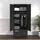 [en.casa] Kleiderschrank Hankasalmi mit 2 Schubladen 180x90x40 cm Schwarz