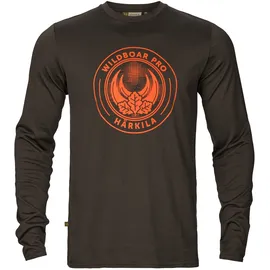 Härkila Langarmshirt Game shadow brown wildboar M