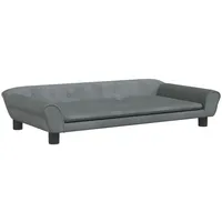 vidaXL Kindersofa Dunkelgrau 100x50x26 cm Samt