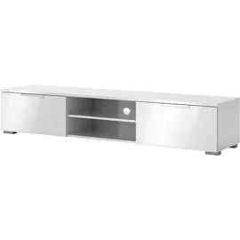 CaliCosy Match TV-Board 172,7 cm Höhe 33 cm Weiß Metall/Spanplatte/Holzwerkstoff