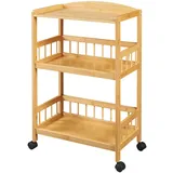 [en.casa] Servierwagen Huddinge 80x53x30 cm Bambus