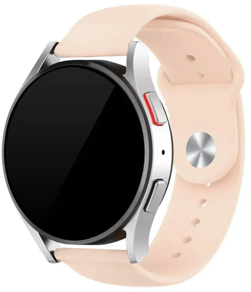 Strap-it Motorola Moto Watch - 47mm Armband Silikon 'Sport' für Motorola Moto Watch  - 47mm - Antikrosa - Druckknopf Verschluss