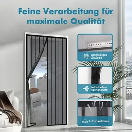 Sekey Insektenschutz-Tür 110 x 230 cm Schwarz