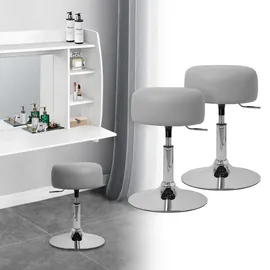 ML-Design Schminkhocker Kunstleder 33 x 65 x 38,5 cm Hellgrau