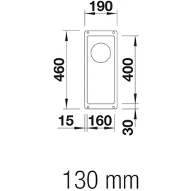 Blanco Subline 160-U weiß + Handbetätigung + InFino