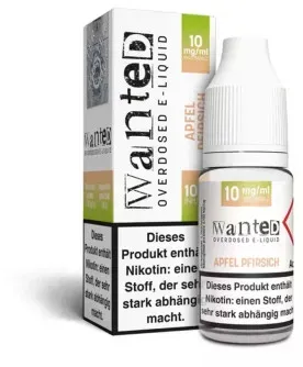 Apfel Pfirsich NicSalt Overdosed Liquid by Wanted 10ml / 10mg