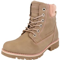 TOM TAILOR Kinderschuhe Mädchen Schnürstiefel beige, Freizeit, Schuhgröße:33 EU