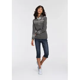 KangaROOS Caprijeans CAPRI-JEANS mit Gürtel (Set, mit abnehmbarem Gürtel) Skinny Fit, mit Schlitz, normale Leibhöhe blau 46