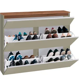INOSIGN Magic Schuhschrank 120 x 108 x 26,5 cm grau / hochglanz lackiert