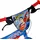 DINO BIKES Superman 14 Zoll RH 28 cm blau/rot