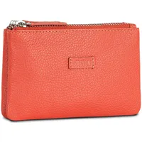 JASLEN - Geldbörse Damen Leder - Strapazierfähige Portmonee Damen Leder - Geldbeutel Damen. Damen-Geldbörsen. Portemonnaie Damen Leder mit Mehreren fächern, Rot
