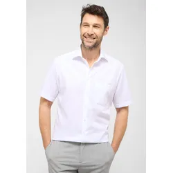Kurzarmhemd ETERNA "MODERN FIT", Herren, Gr. 40, Normalgrößen, weiß, Popeline, 100% cotton, tailliert, Kurzarm, Hemden