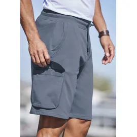 AUTHENTIC LE JOGGER "kurze Sweathose", Herren, Gr. L (52/54), N-Gr, blau, Sweatware, Obermaterial: 60% Baumwolle, 40% Polyester, unifarben, regular fit ca. Mitte Knie, Hosen Sweatshorts, Cargotaschen mit Webdetails, Topseller