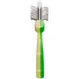 ActiVet DUO SILCOATER – Unterfellbürste & Pflegebürste für Hunde und Katzen – Soft Bürste für kurzes Doppelfell & Langhaar – Flexible Profi Fellbürste Grün/Gold (4,5 cm)