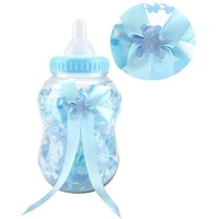 30 stücke Fillable Baby Bottle Favors Mini Süßigkeiten Flasche Füllbare Babyflaschenbevorzugungen Nette Babyflasche Form Süßigkeitskästen für Event Taufe Party Dekoration (Blau)