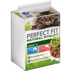 PERFECT FIT Natural Vitality Betel 6x50 g: Nassfutter für adulte Katzen auch nach der Kastration in Sauce mit Meeresfisch und Lachs