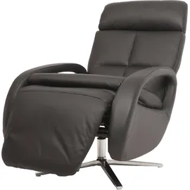 MCW Relaxsessel MCW-L11 Leder 70 x 109 x 147 cm Schwarz mit Liegefunktion