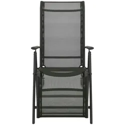 vidaXL Garten-Liegestühle 2 Stk. Textilene und Aluminium Schwarz